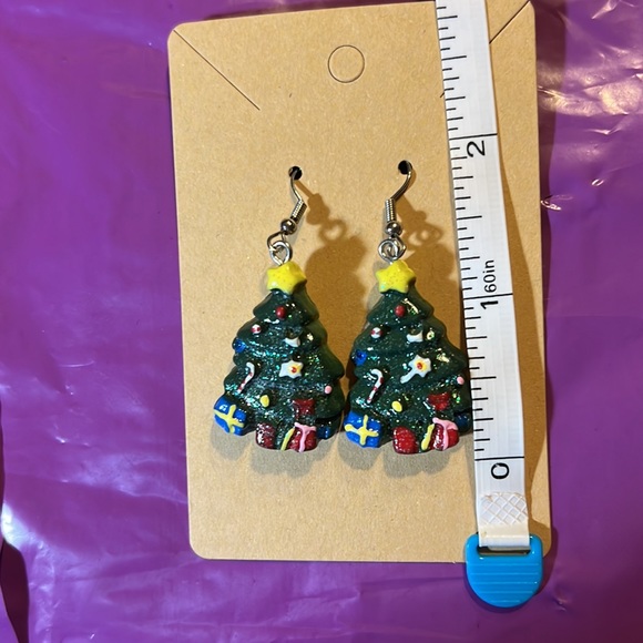 Christmas Tree 2D Dangle Earrings**see item description** NWOT - Picture 3 of 3